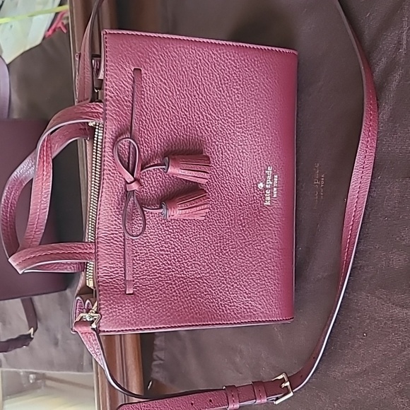 Kate Spade Plum Leather Crossbody Bag - Picture 1 of 11